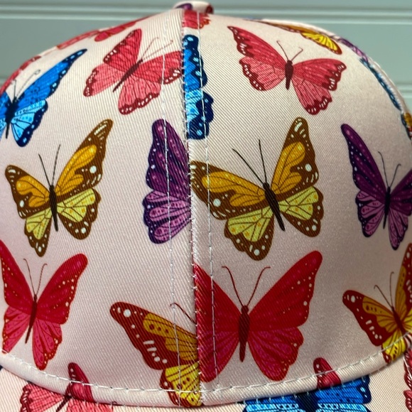 Butterfly 🦋 Pink with Multicolored Butterflies Baseball Cap - Picture 8 of 12